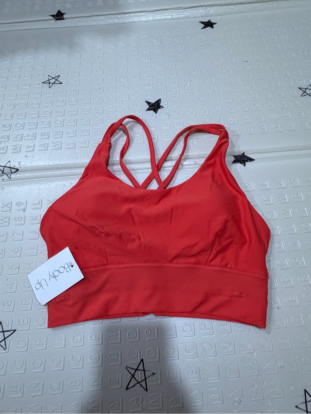 Athletic Works Red Crisscross Back Sports Bra